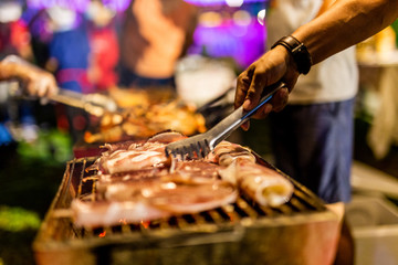 squid on the barbeque