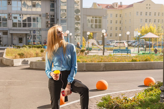 Modern Young Woman In A Big City