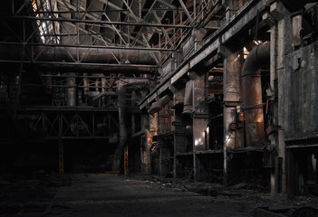 Conditions de délabrement de l& 39 ancienne usine désaffectée.