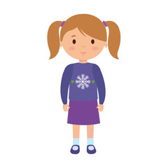 little girl with winter clothes