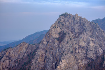 view of the rock mountains in national park