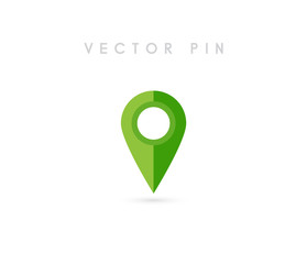 Location pin. Map pin flat icon vector design.