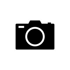 Camera icon, flat photo camera vector isolated. Modern simple snapshot photography sign. Instant Photo internet concept.