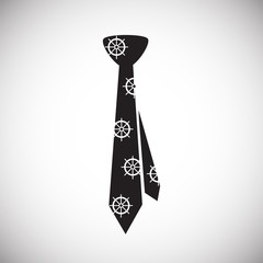 Trendy cute tie on white background icon