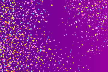 Confetti. Colorful firework. Festive texture with colored glitters. Geometric background. Image for banners, posters and flyers. Greeting cards