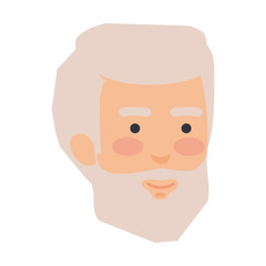 head old man with beard avatar character