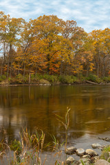 Fall Colors Reflecting On Water