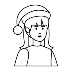 woman with christmas sweater and hat
