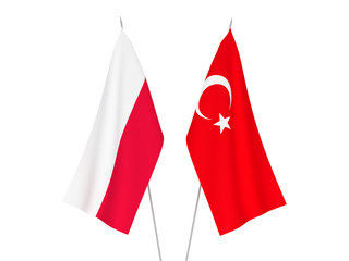 Obraz premium Poland and Turkey flags