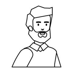 young man with beard avatar character