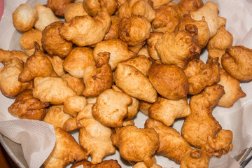 Group of a Traditional Italian Christmas Food Called Pettole
