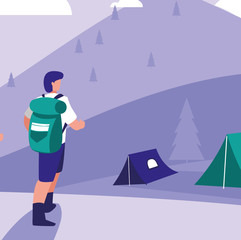 HIker and camping design