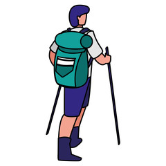 Fototapeta premium Hiking man design