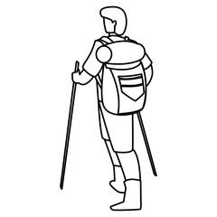 Hiking man design