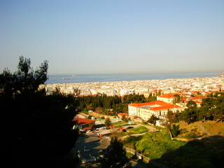 Views of Greece, inner city life and nature, panoramic view of Thessaloniki