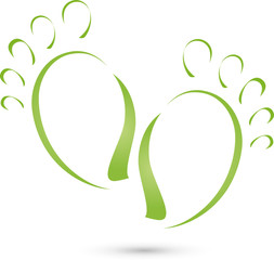 Zwei Füße, Physiotherapie, Podologie, Fußpflege, Logo