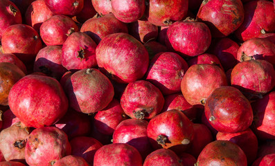 Pomegranates fruit on the counter