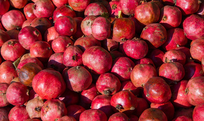 Pomegranates fruit on the counter