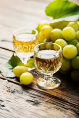 Typical Italian gold grappa