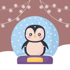 Christmas penguin design 