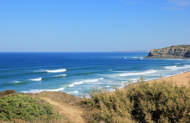 Picturesque coast of the Atlantic Ocean in Portugal