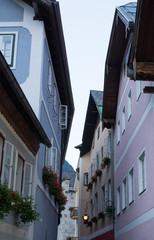 Traditional, old buildings at historic old town Austria