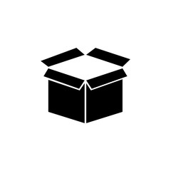 open box vector illustration. Flat design style