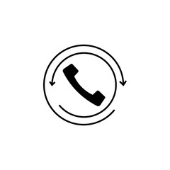 Handset Icon Vector.