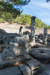 Priene, ancient city of Ionianorth of the Menderes (Maeander) River and 16 km inland from the Aegean Sea, in southwestern Turkey.  - 235176426
