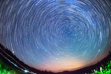 movement of stars in the sky
