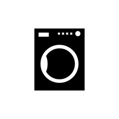Washing machine icon. Home appliances symbol. Flat sign on white background. Vector