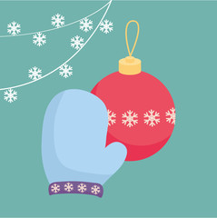 Christmas glove design