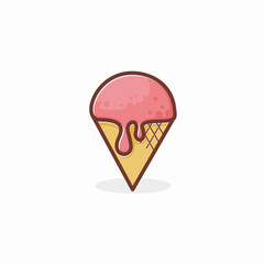 Ice Cream Badge logo design concept, Ice Cream Logo Template