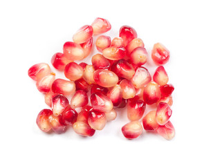 Delicious red ripe juicy pomegranate seeds
