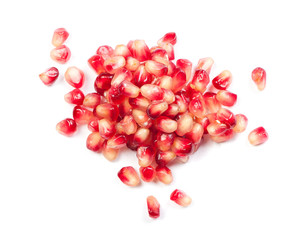 Delicious red ripe juicy pomegranate seeds