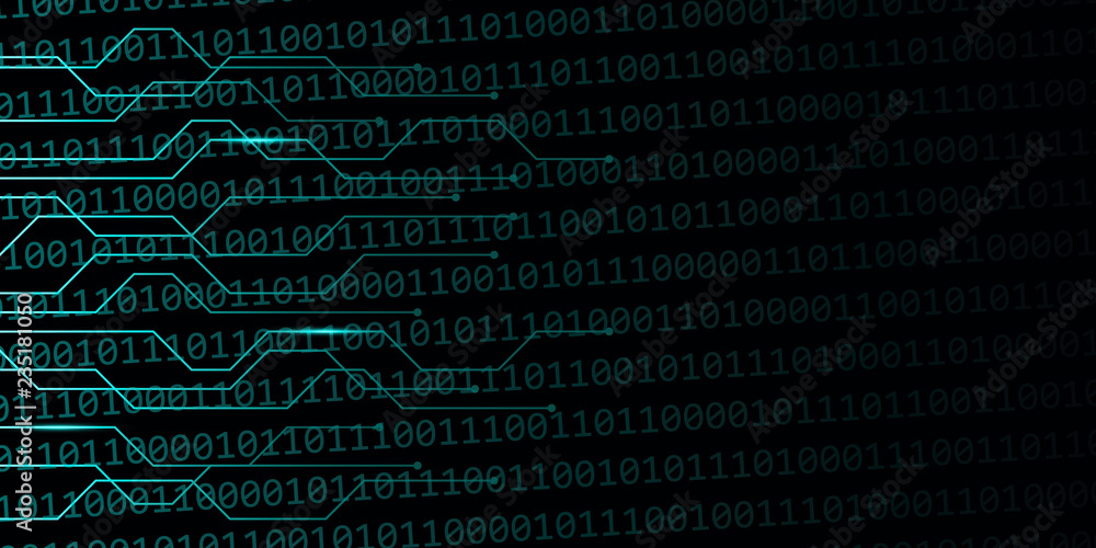 Aufkleber digital web background with binary code vector illustration EPS10