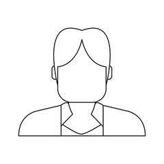 Man avatar profile in black and white