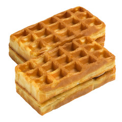 Waffle isolated on white background