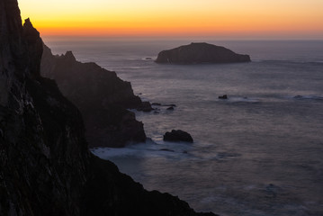 Fototapeta na wymiar Cliffs at Peñas Cape in Asturias, Spain