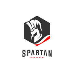 Spartan Logo design vector illustration . Spartan Helmet Logo template. Modern professional logo set for a sport team