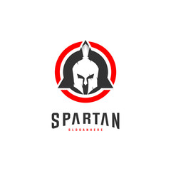 Spartan Logo design vector illustration . Spartan Helmet Logo template. Modern professional logo set for a sport team
