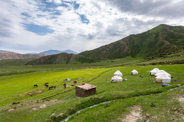 Jurtencamp bei Temir Kanat in Kirgistan