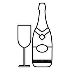 Champagne bottle icon