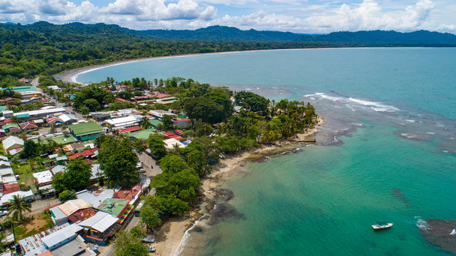 Aerial View from Puerto Viejo in Costa Rica at the Caribbean