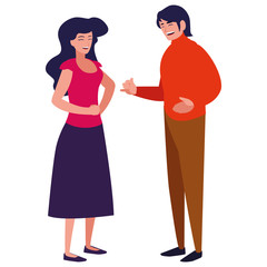 Obraz premium cartoon happy couple