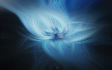 Digital abstract 3D rendered background design. Energy fractal illustration with soft connecting lines.