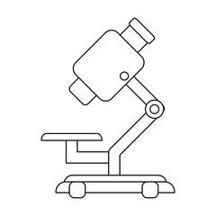 Microscope scientific tool in black and white