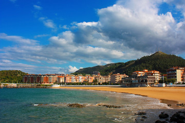 Beach Brazomar in Castro Urdiales, Cantabria, Spain.