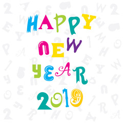 new year 2019 poster design