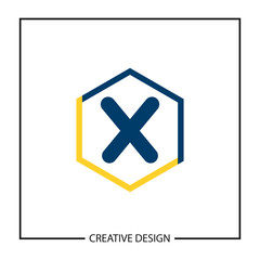 Fototapeta premium Initial Letter X Logo Template Vector Design